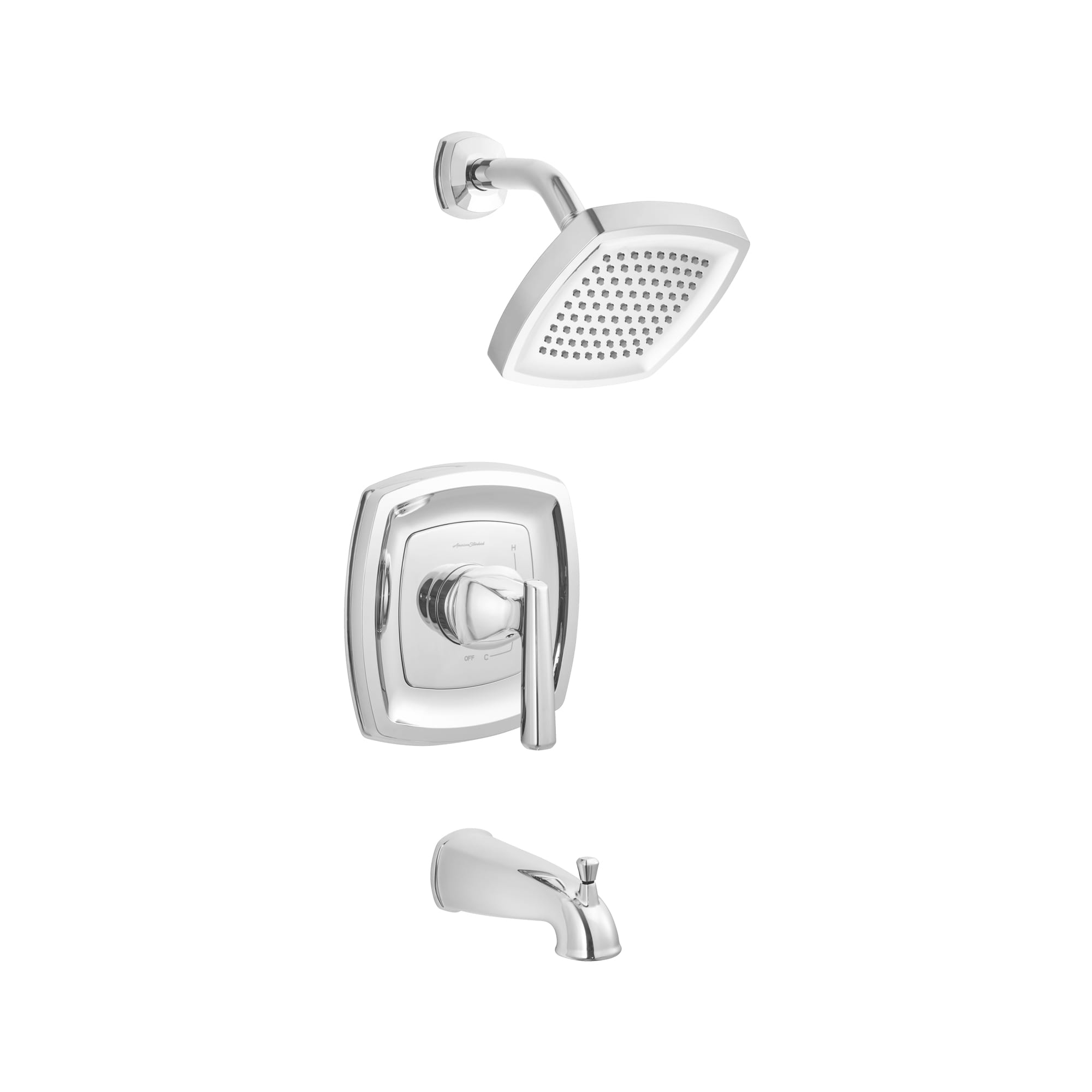 Edgemere® 2.5 gpm/9.5 L/min Tub and Shower Trim Kit With Showerhead, Double Ceramic Pressure Balance Cartridge With Lever Handle